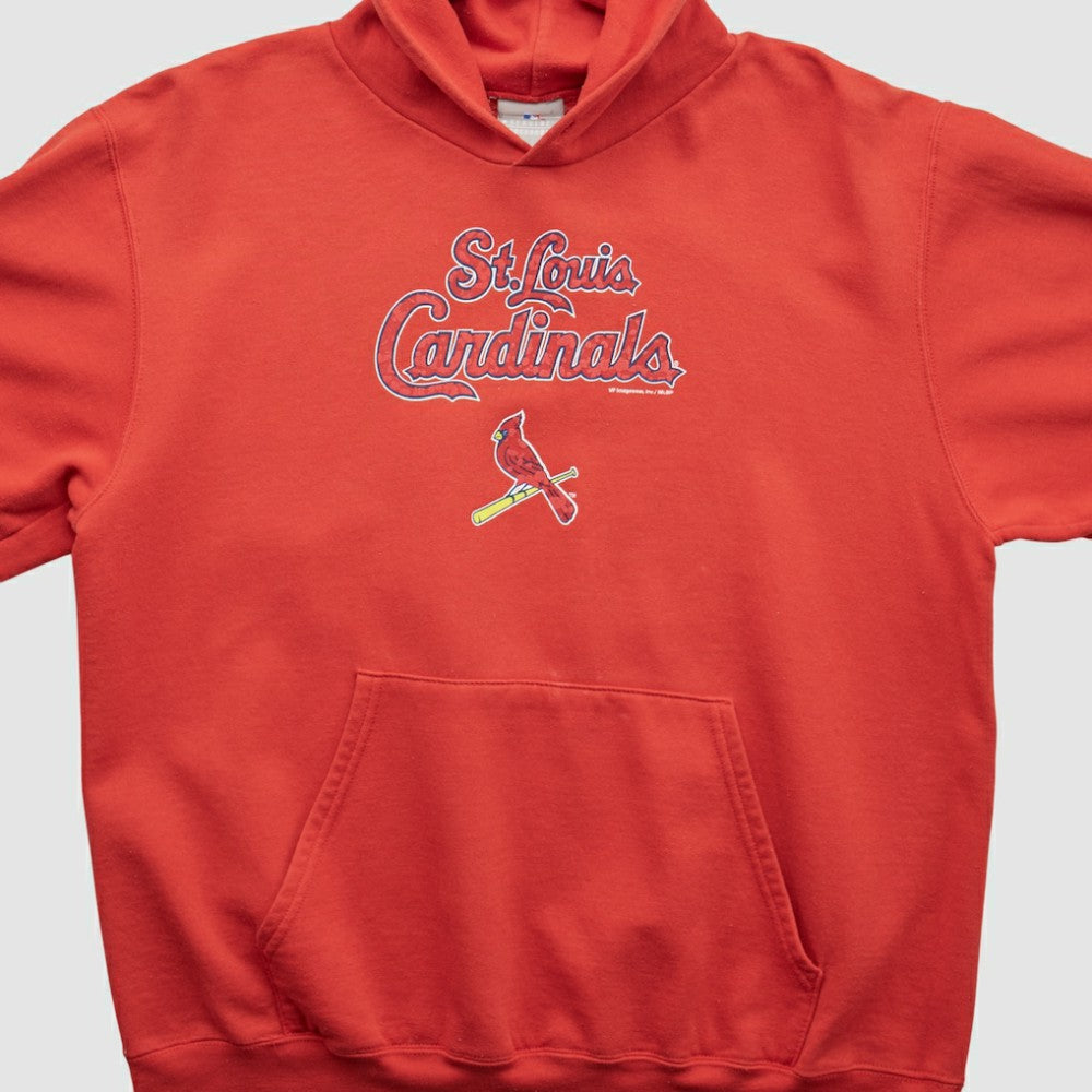 St. Louis Cardinals Genuine Merchandise 2000s Hooded Pullover Sweatshirt - Red - S by Fanatics Real Vintage Pullover