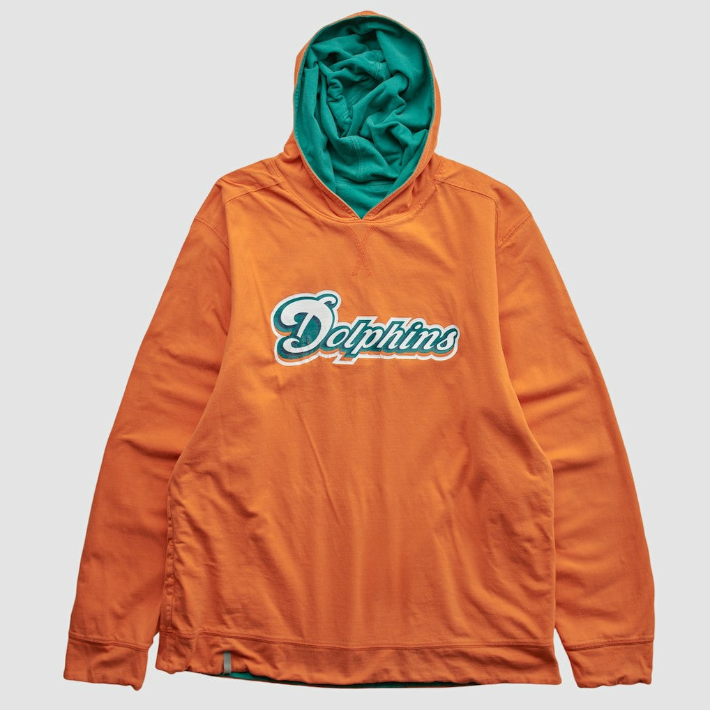 Miami Dolphins 2010s Hooded Pullover Sweatshirt Teal Vintage