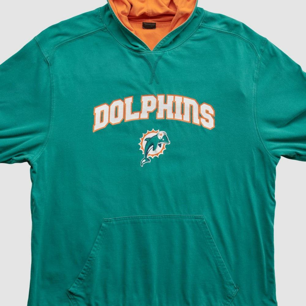 Miami Dolphins 2010s Hooded Pullover Sweatshirt Teal Vintage