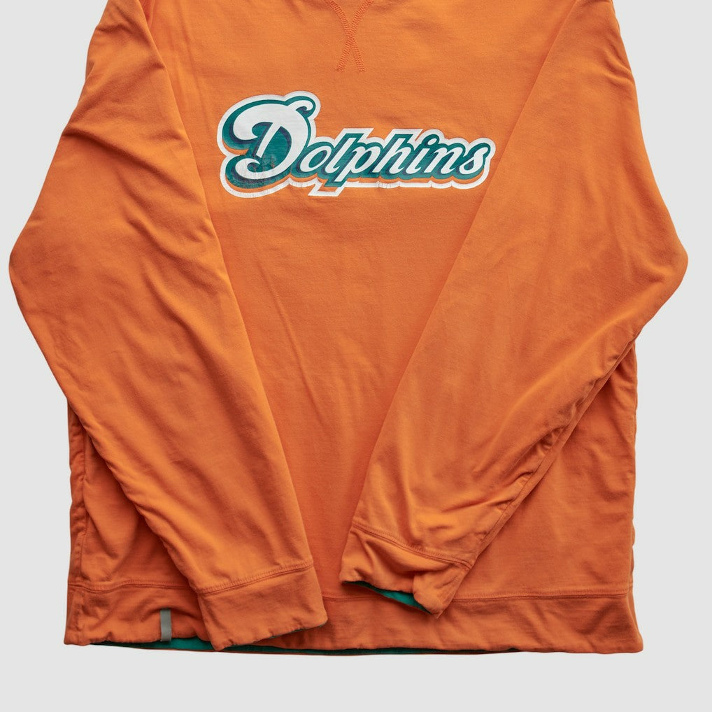 Miami Dolphins 2010s Hooded Pullover Sweatshirt Teal Vintage