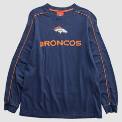 Denver Broncos NFL 2000s Long Sleeve T-shirt Navy Vintage