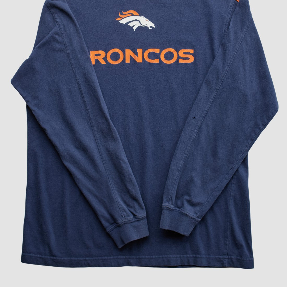 Denver Broncos NFL 2000s Long Sleeve T-shirt Navy Vintage