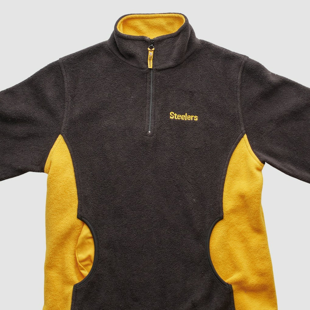 Pittsburgh Steelers NFL 2000s 1/4 Zip Sweatshirt Black Vintage