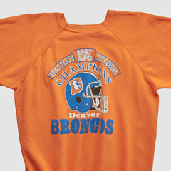 Denver Broncos Trench 1987 Pullover Sweatshirt Orange Vintage