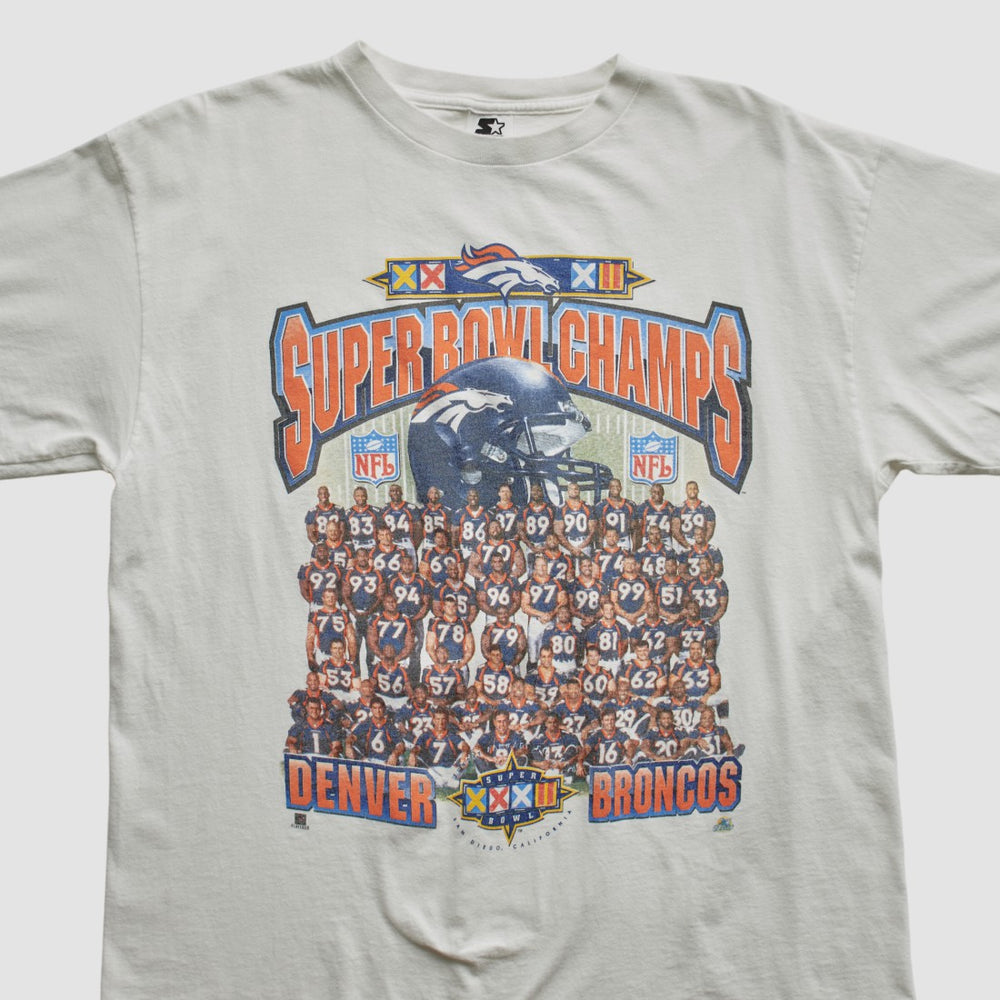 Denver Broncos Starter 1998 T-shirt White Vintage