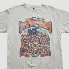 Denver Broncos Starter 1998 T-shirt White Vintage