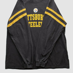 Pittsburgh Steelers 2000s Long Sleeve T-shirt Black Vintage
