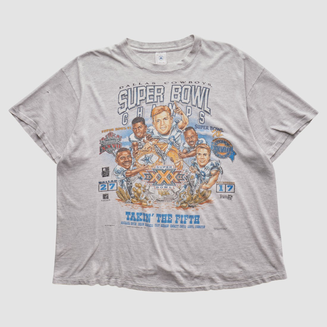 Dallas Cowboys Delta 1996 T-shirt Heather Gray Vintage