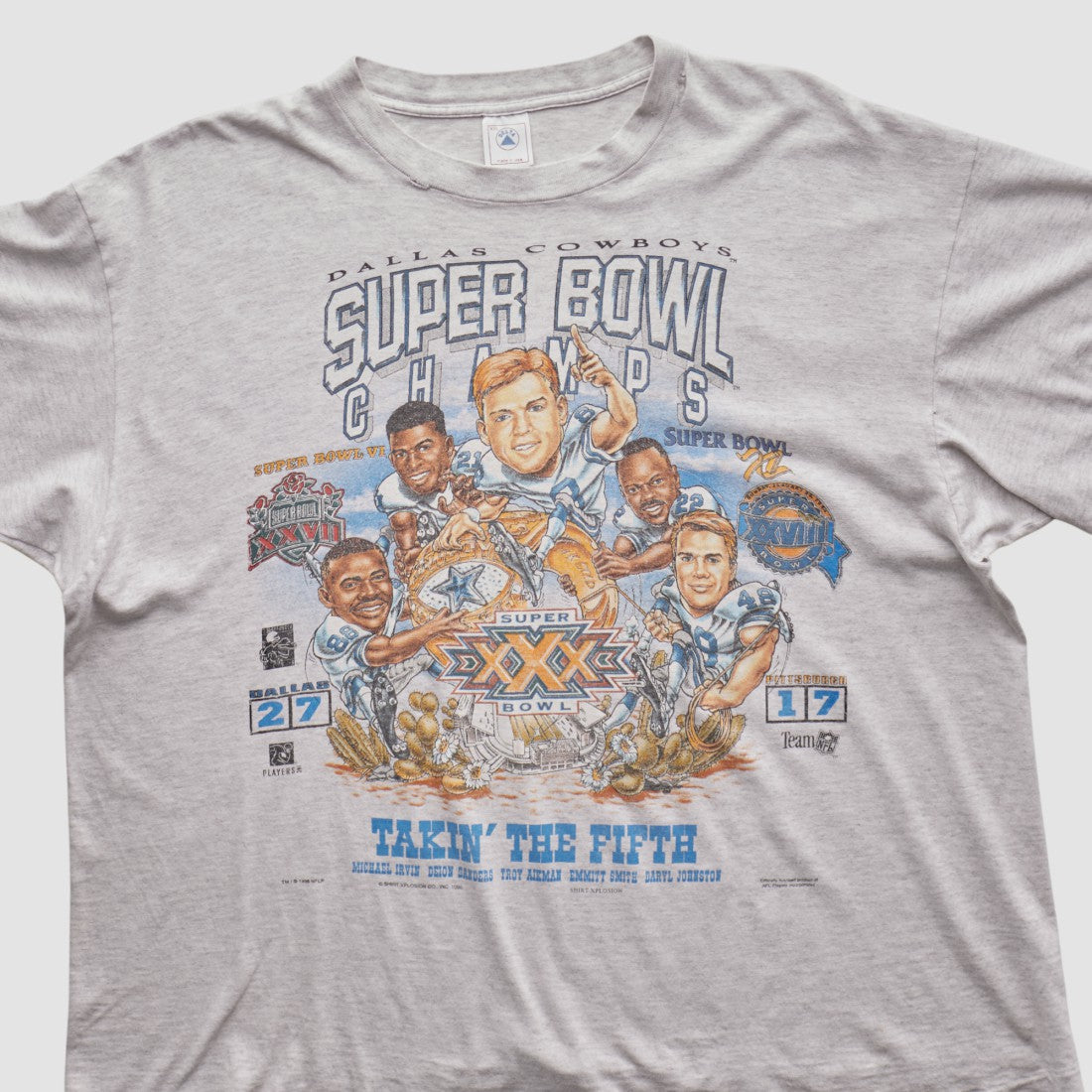 Dallas Cowboys Delta 1996 T-shirt Heather Gray Vintage