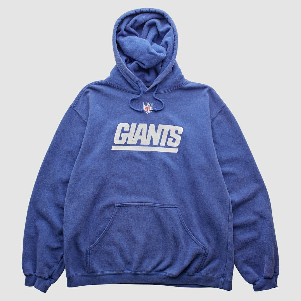 New York Giants Reebok 2000s Hooded Pullover Sweatshirt Blue Vintage