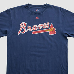 Atlanta Braves Majestic 2000s T-shirt - Navy - S by Fanatics Real Vintage T-shirts