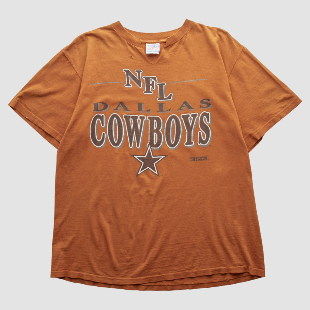 Dallas Cowboys Trench 90s T-shirt Orange Vintage
