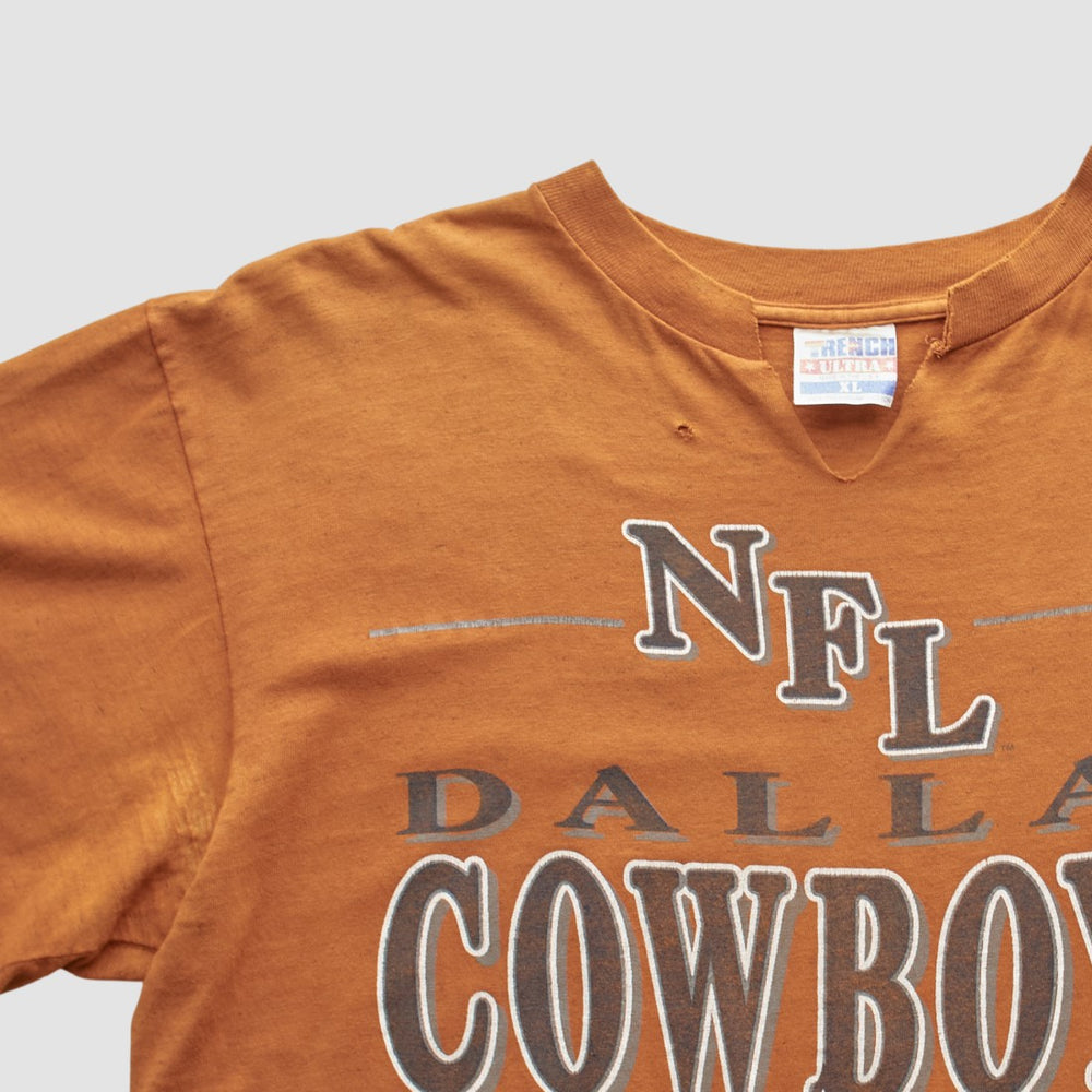 Dallas Cowboys Trench 90s T-shirt Orange Vintage