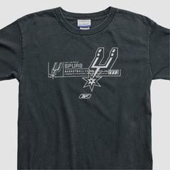 San Antonio Spurs Reebok 2000s Long Sleeve T-shirt Black Vintage