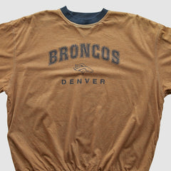 Denver Broncos 2000s Pullover Sweatshirt Tan Vintage