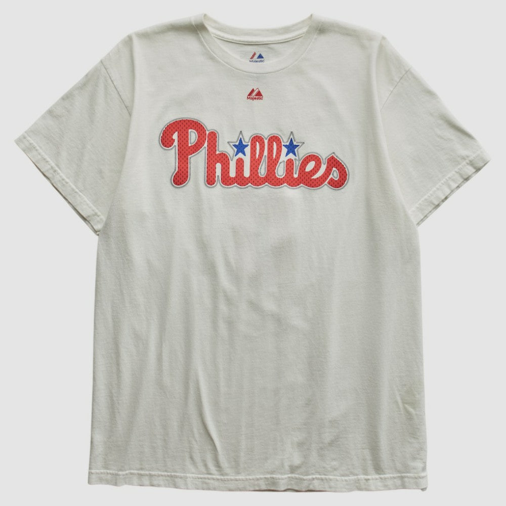 Philadelphia Phillies Majestic 2010s T-shirt - White - M by Fanatics Real Vintage T-shirts