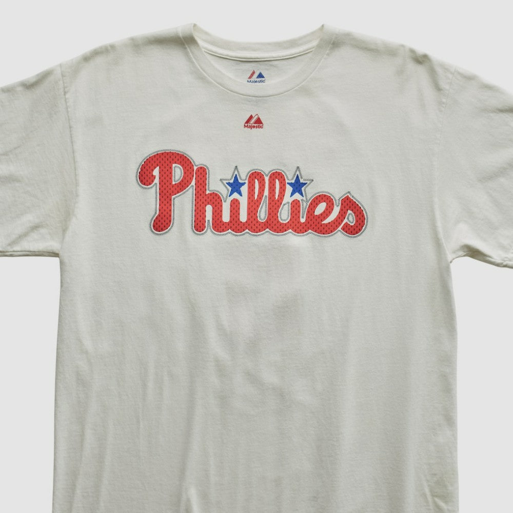 Philadelphia Phillies Majestic 2010s T-shirt - White - M by Fanatics Real Vintage T-shirts