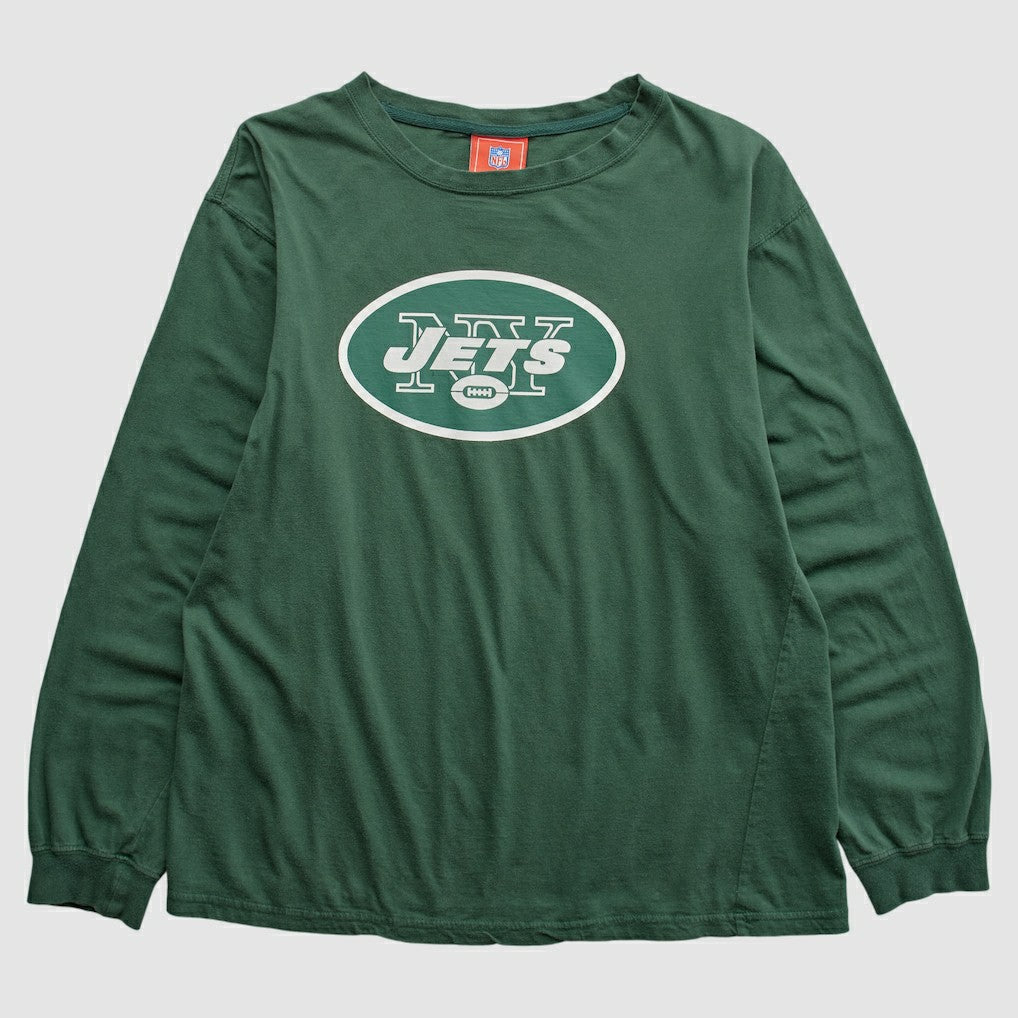 New York Jets NFL 2000s Long Sleeve T-shirt Green Vintage