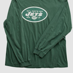 New York Jets NFL 2000s Long Sleeve T-shirt Green Vintage