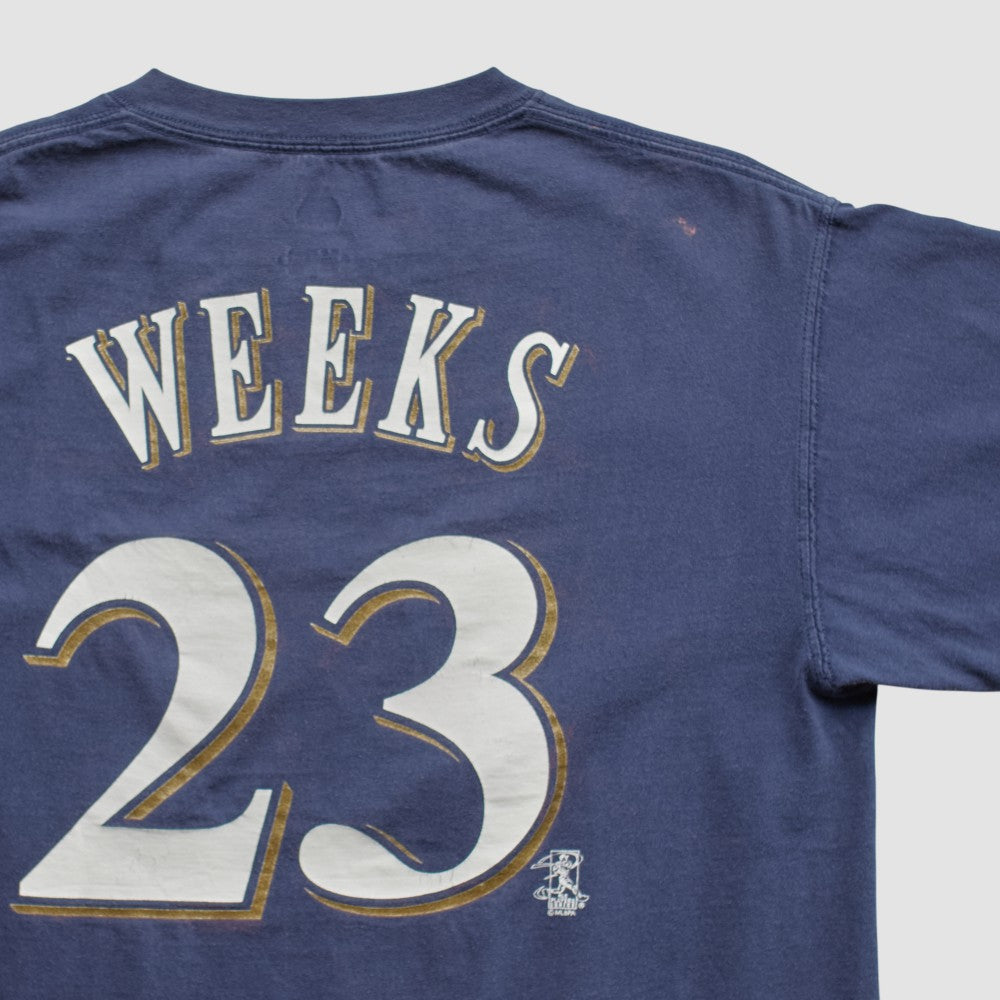 Milwaukee Brewers Majestic 2000s T-shirt - Navy - M by Fanatics Real Vintage T-shirts