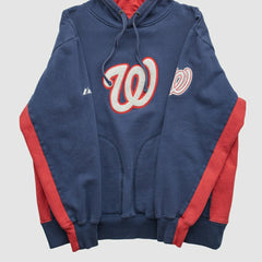Washington Nationals Majestic 2000s Hooded Pullover Sweatshirt - Navy - M by Fanatics Real Vintage Pullover