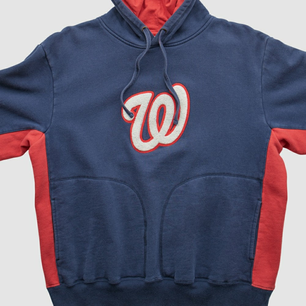 Washington Nationals Majestic 2000s Hooded Pullover Sweatshirt - Navy - M by Fanatics Real Vintage Pullover