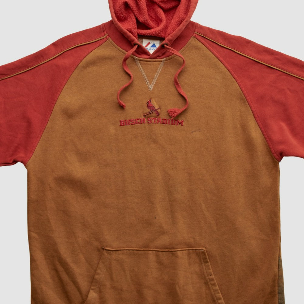 St. Louis Cardinals Majestic 2010s Hooded Pullover Sweatshirt - Brown - L by Fanatics Real Vintage Pullover