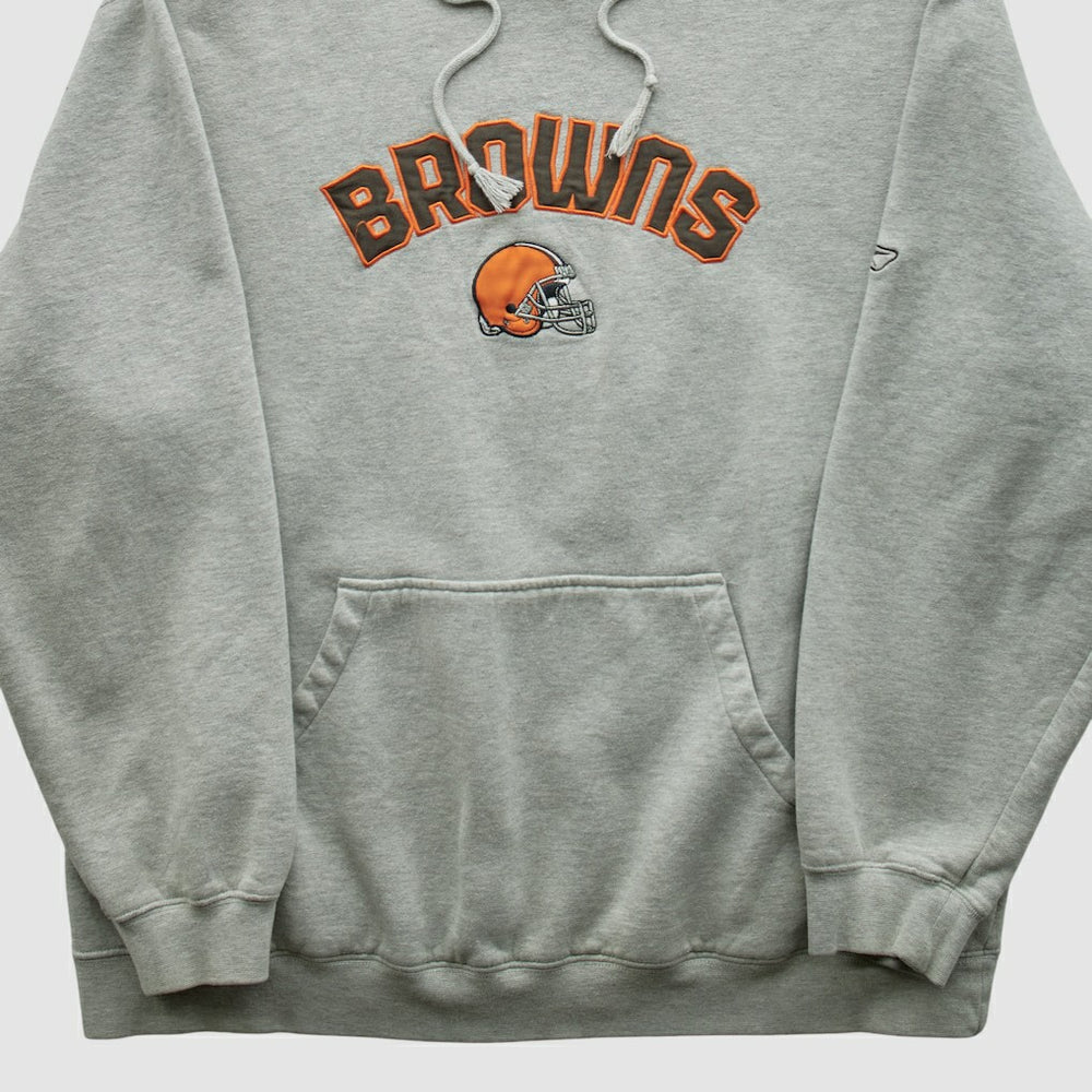 Cleveland Browns NFL 2000s Hooded Pullover Sweatshirt Heather Gray Vintage