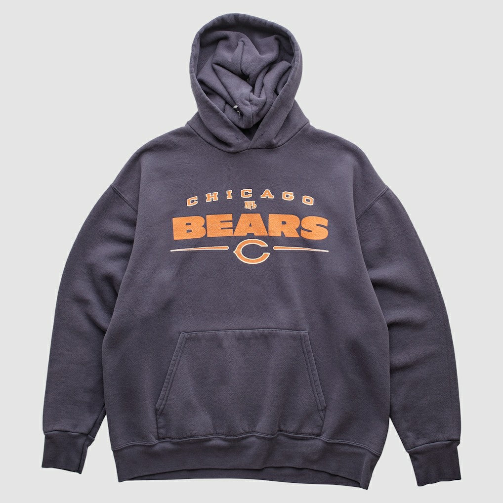 Chicago Bears NFL 2000s Hooded Pullover Sweatshirt Charcoal Vintage