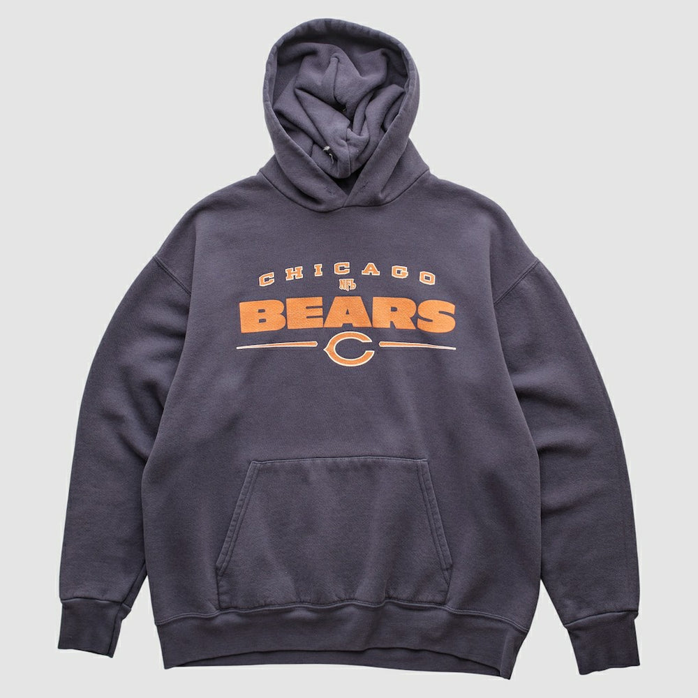 Chicago Bears NFL 2000s Hooded Pullover Sweatshirt Charcoal Vintage