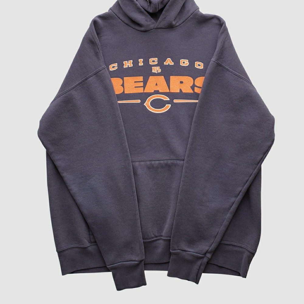 Chicago Bears NFL 2000s Hooded Pullover Sweatshirt Charcoal Vintage