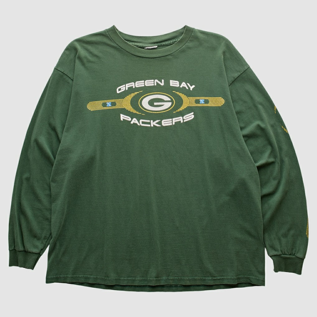 Green Bay Packers 2000s Long Sleeve T-shirt Green Vintage