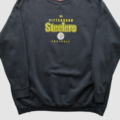Pittsburgh Steelers NFL 2000s Pullover Sweatshirt Black Vintage