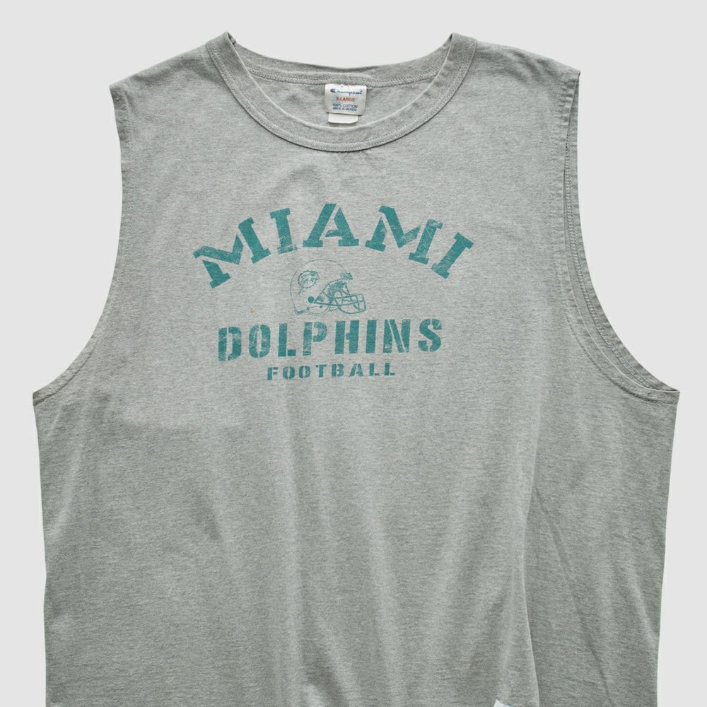 Miami Dolphins Champion 2000s Tank Heather Gray Vintage