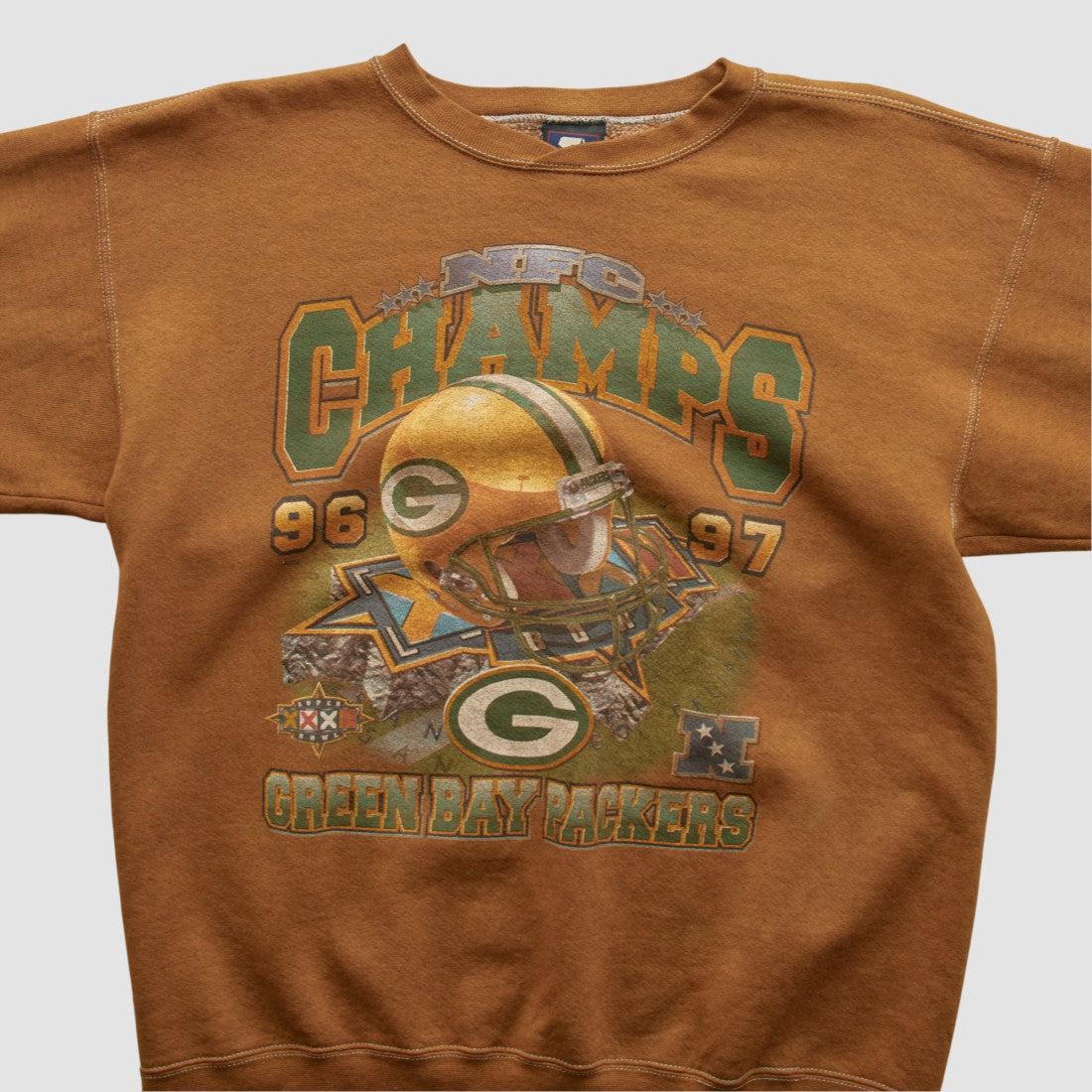 Green Bay Packers Starter 1997 Pullover Sweatshirt Brown Vintage