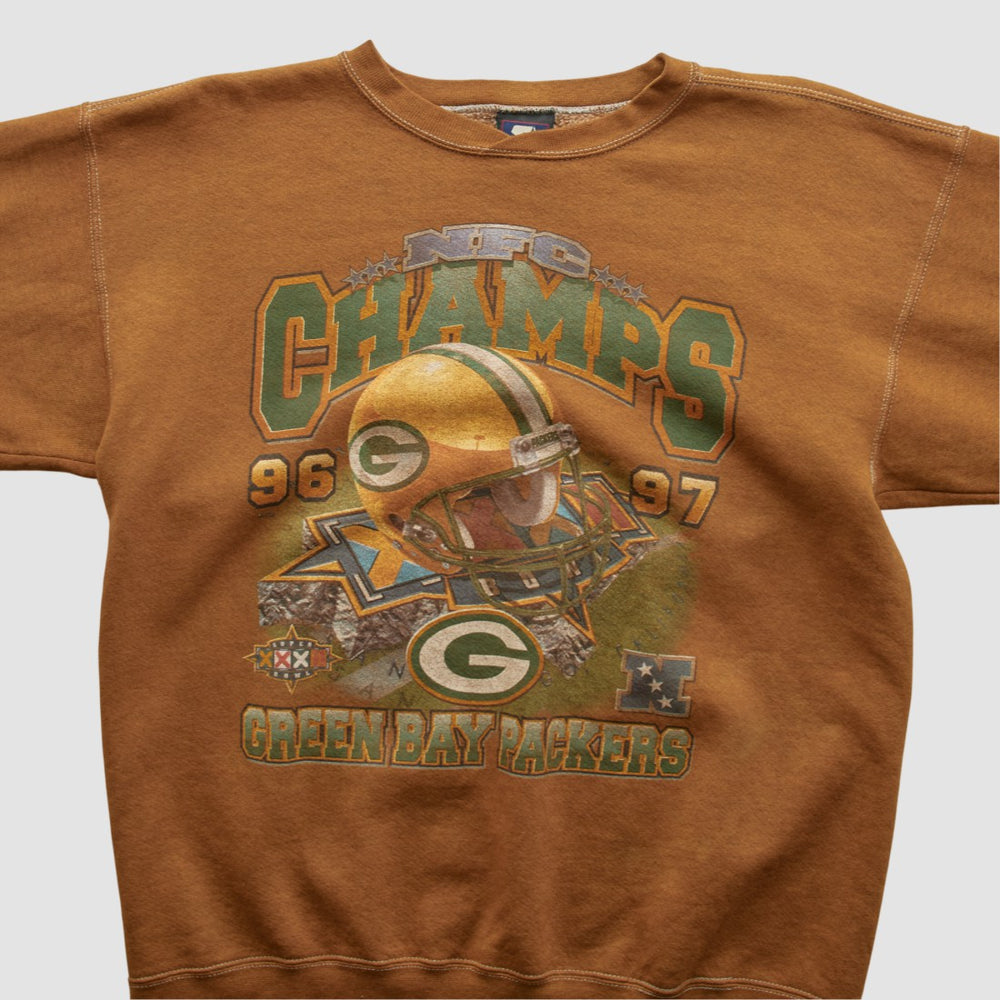 Green Bay Packers Starter 1997 Pullover Sweatshirt Brown Vintage