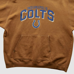 Indianapolis Colts Reebok 2000s Hooded Pullover Sweatshirt Tan Vintage