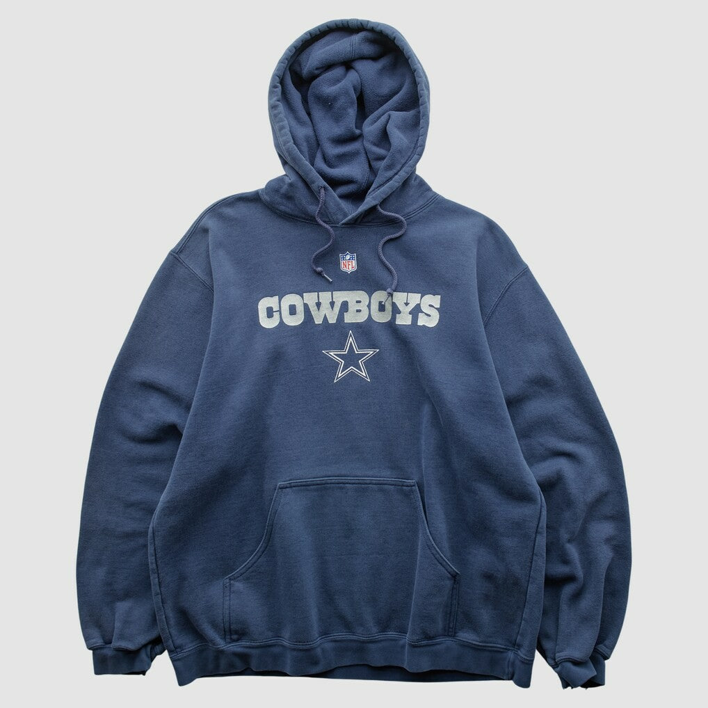 Dallas Cowboys Reebok 2000s Hooded Pullover Sweatshirt Navy Vintage