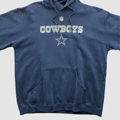 Dallas Cowboys Reebok 2000s Hooded Pullover Sweatshirt Navy Vintage