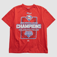 Philadelphia Phillies Delta 2009 T-shirt - Red - XS by Fanatics Real Vintage T-shirts