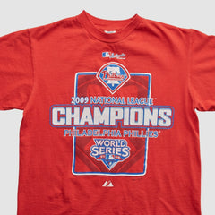 Philadelphia Phillies Delta 2009 T-shirt - Red - XS by Fanatics Real Vintage T-shirts
