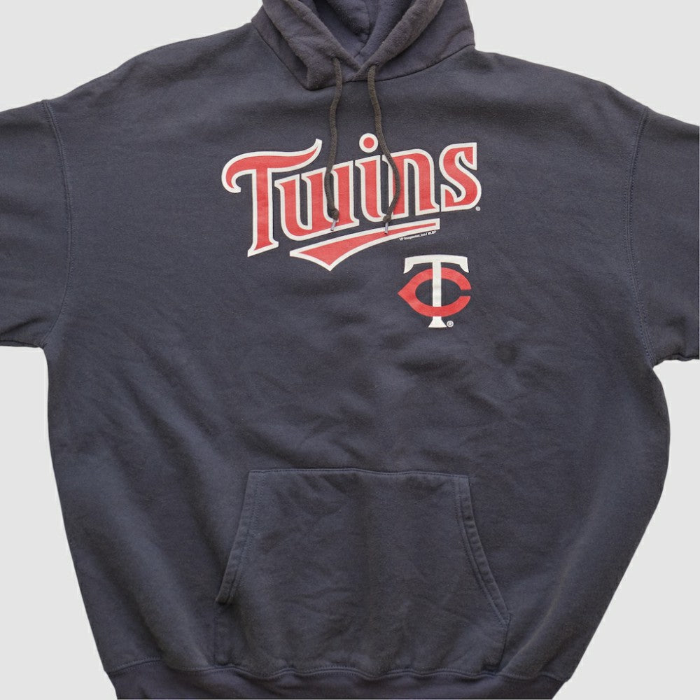 Minnesota Twins MLB 2000s Hooded Pullover Sweatshirt - Navy - XL by Fanatics Real Vintage Pullover