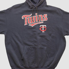 Minnesota Twins MLB 2000s Hooded Pullover Sweatshirt - Navy - XL by Fanatics Real Vintage Pullover