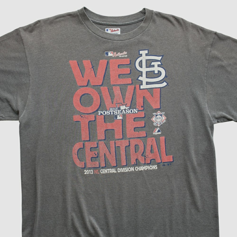 St. Louis Cardinals Majestic 2013 T-shirt - Dark Heather Gray - XL by Fanatics Real Vintage T-shirts