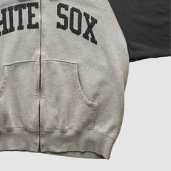 Chicago White Sox Majestic 2000s Hooded Full Zip Sweatshirt - Heather Gray - M by Fanatics Real Vintage Sweatshirts