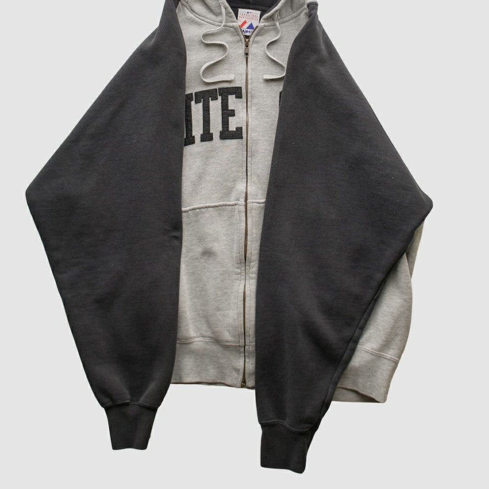 Chicago White Sox Majestic 2000s Hooded Full Zip Sweatshirt - Heather Gray - M by Fanatics Real Vintage Sweatshirts