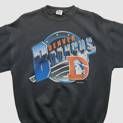 Denver Broncos Fan Sportswear 1994 Pullover Sweatshirt Black Vintage