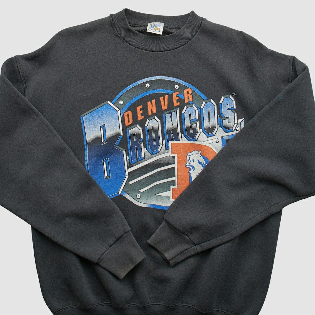 Denver Broncos Fan Sportswear 1994 Pullover Sweatshirt Black Vintage