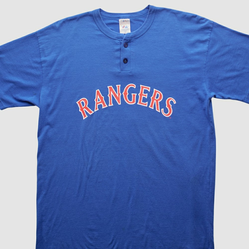 Texas Rangers Majestic 2000s T-shirt - Blue - XL by Fanatics Real Vintage T-shirts