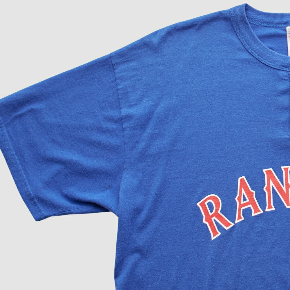 Texas Rangers Majestic 2000s T-shirt - Blue - XL by Fanatics Real Vintage T-shirts